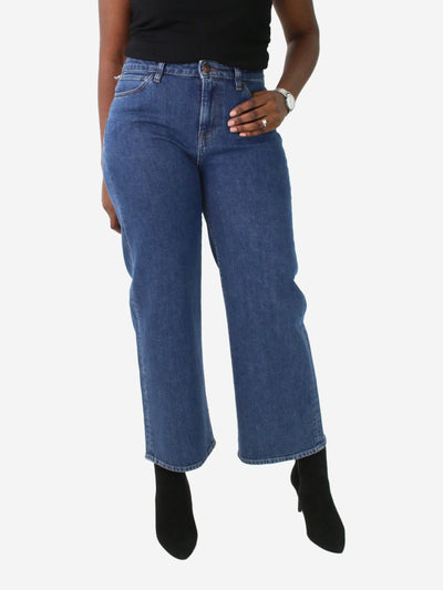 Blue mid-rise cropped flare jeans - size UK 14 Trousers 3x1 NYC