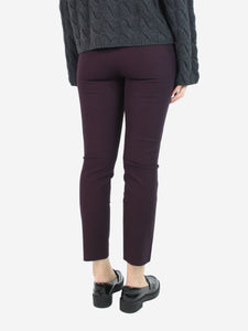 Joseph Purple slim-fit cropped trousers - size UK 12