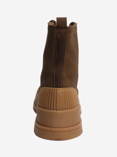 Brown canvas ankle boots - size EU 38 Boots Weekend Max Mara 