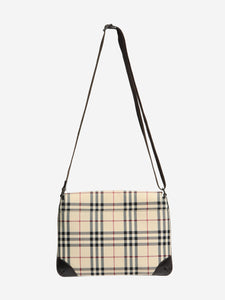 Burberry Neutral Nova Check shoulder bag