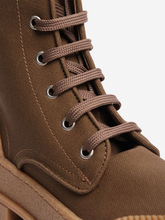 Brown canvas ankle boots - size EU 38 Boots Weekend Max Mara 