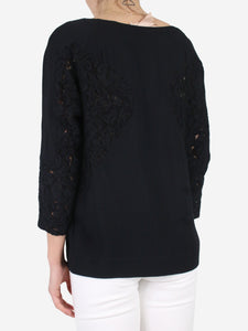 No21 Black floral lace blouse - size IT 40