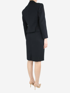 Hugo Boss Black sleeveless v-neck dress and jacket set - size UK 10