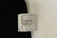 Black satin stripe pleated trousers - size UK 10 Trousers Chanel 