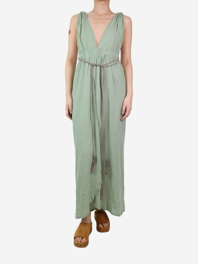 Green halterneck dress - size UK 8 Dresses Caravana 