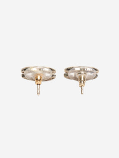 Gold CC tweed-inspired stud earrings Earrings Chanel 