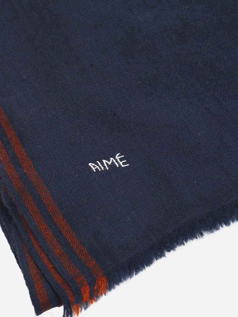 Dark blue cashmere scarf Scarves Aime 