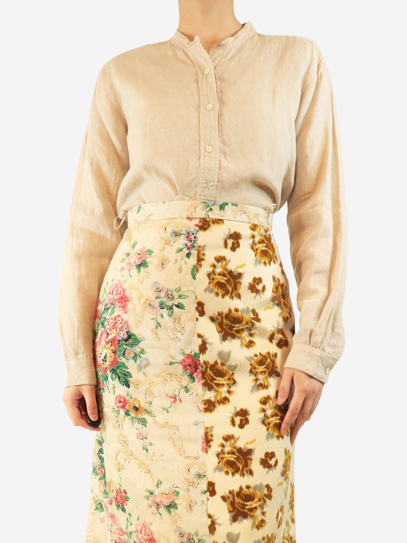 Neutral linen shirt - size UK 10 Tops Margaret Howell 