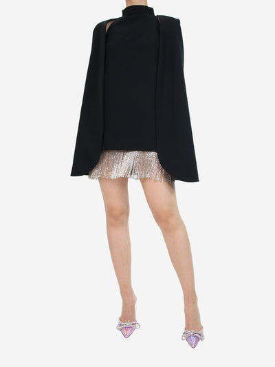 Black sleeveless bead-trimmed dress and cape set - size UK 8 Sets Sophie et Voila 