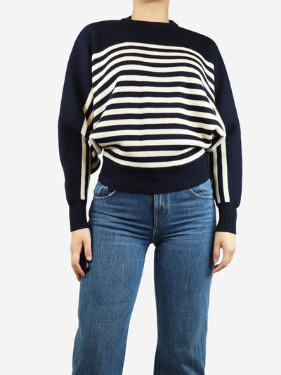 Blue striped ribbed wool jumper - size S Knitwear Alexandre Vauthier 