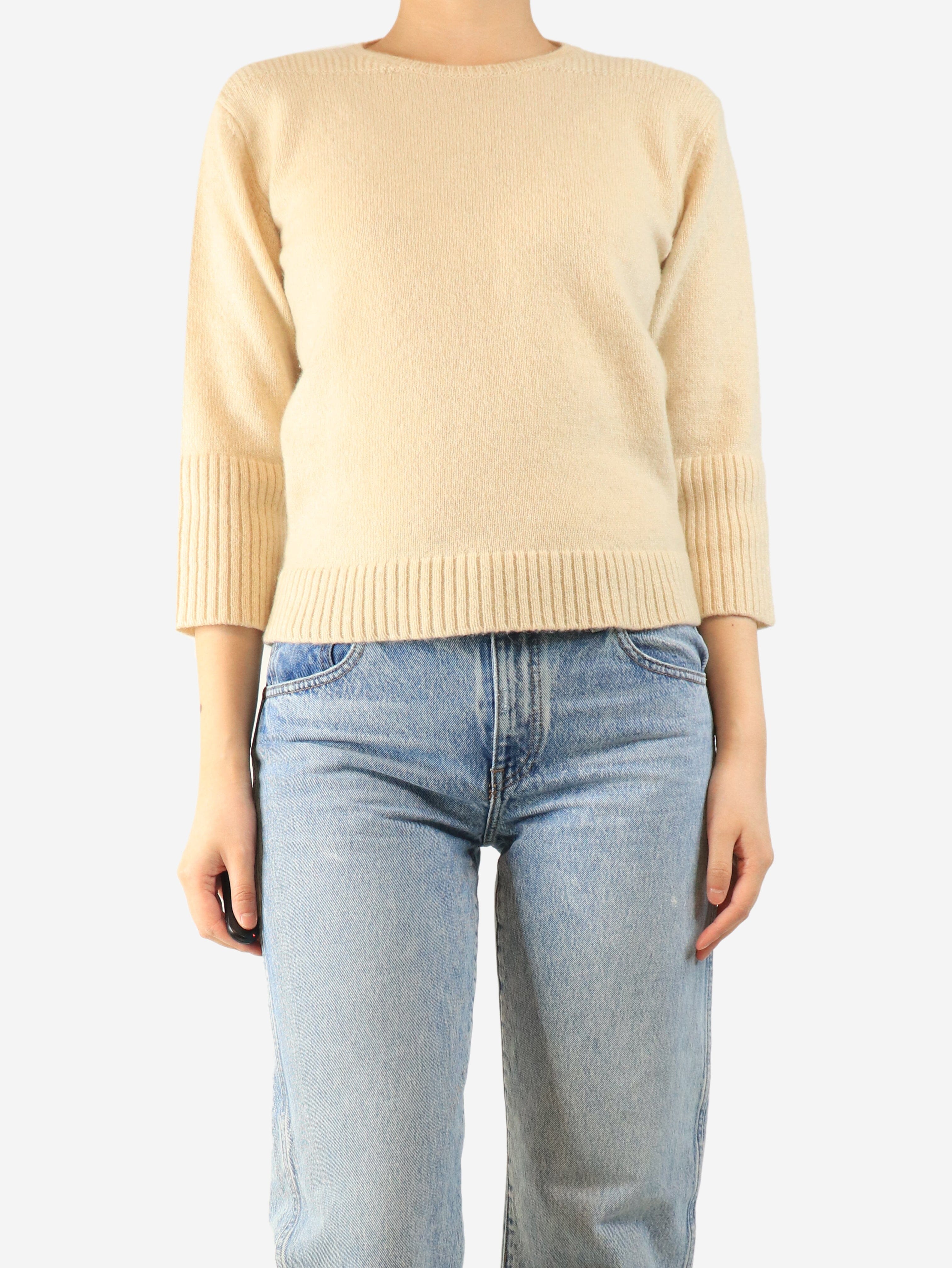 Cream cashmere jumper - size UK 14 Knitwear Margaret Howell 