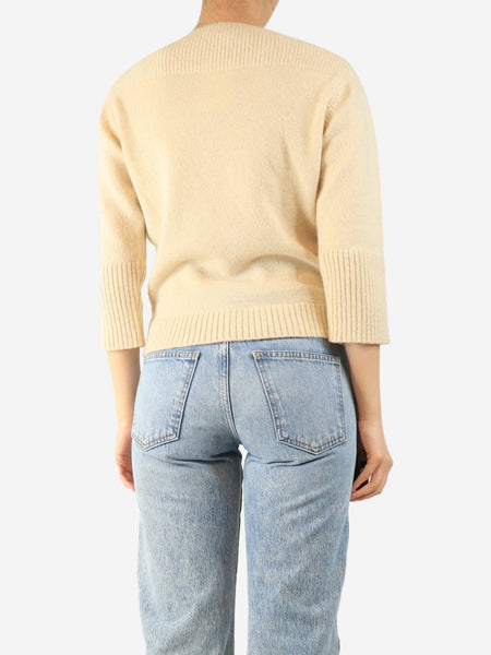 Cream cashmere jumper - size UK 14 alternate image