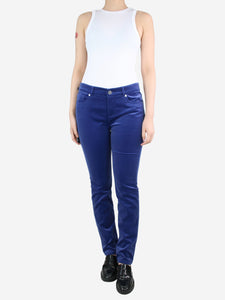 Loro Piana Blue velour jeans - size UK 12