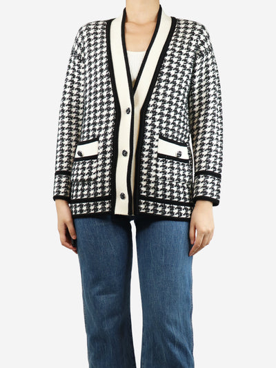 Black houndstooth cardigan - size UK 8 Knitwear Claudie Pierlot 