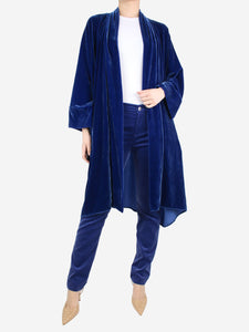 Stephan Janson Navy velvet coat - size One size