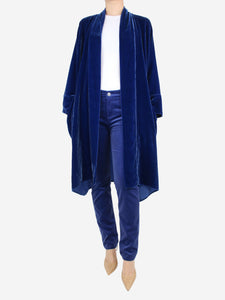 Stephan Janson Navy velvet coat - size One size