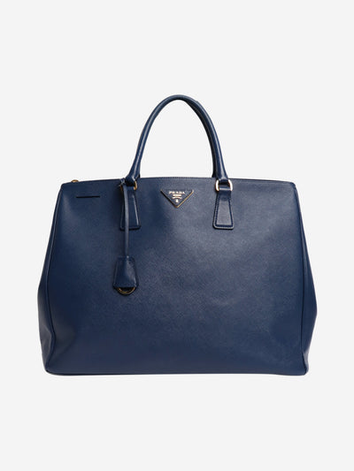 Blue large Saffiano leather Galleria bag Top Handle Bags Prada 
