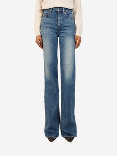 Blue 70's flared jeans - size UK 8 Trousers Saint Laurent 