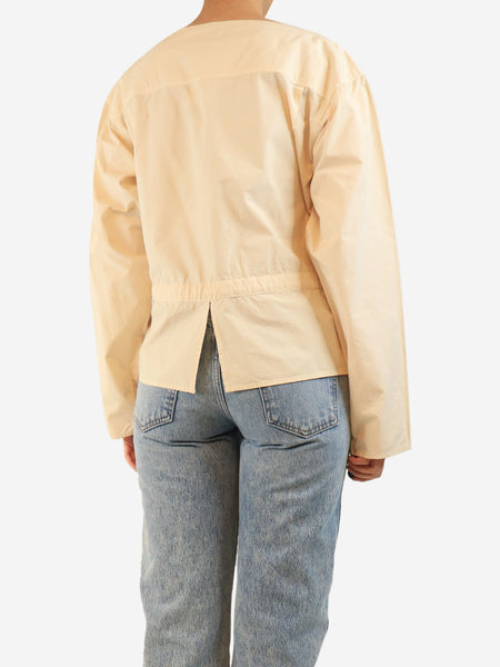 Cream long sleeve top - size UK 10 alternate image