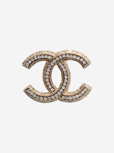 Gold CC diamante brooch Brooches Chanel Boutique 