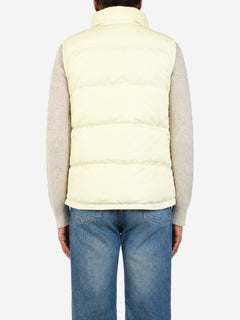 Cream vintage nylon puffer gilet - size UK 12 Coats & Jackets Prada 