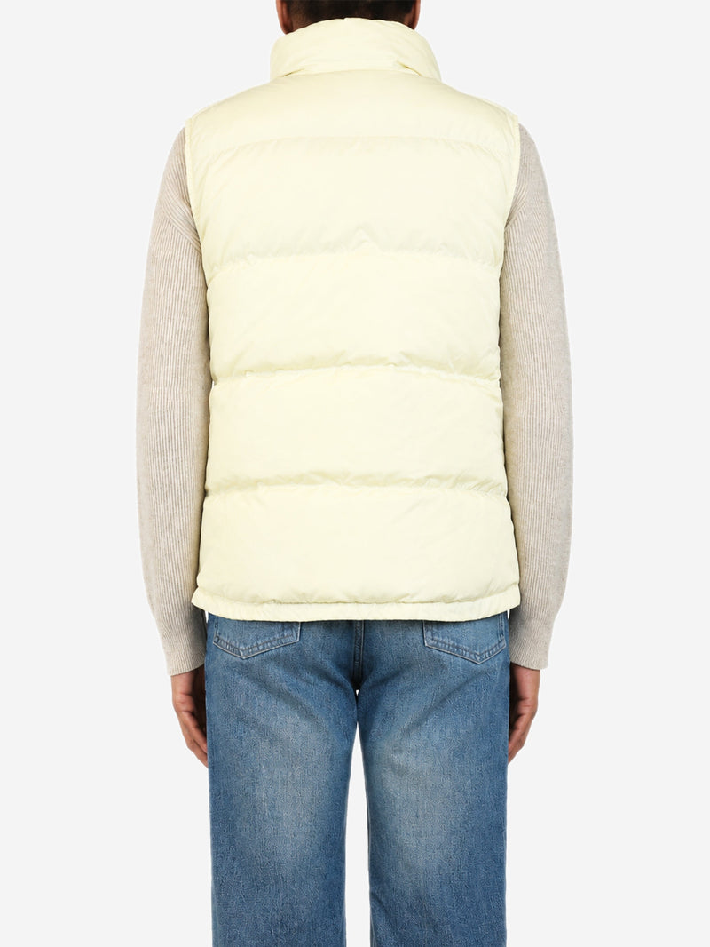 Cream vintage nylon puffer gilet - size UK 12 Coats & Jackets Prada 