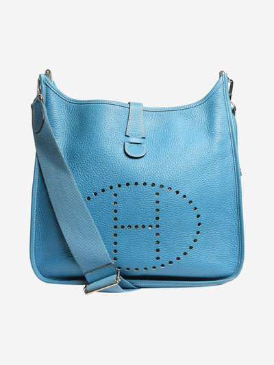 Bleu Jean Evelyne PM bag in Clemence leather Shoulder bags Hermes 