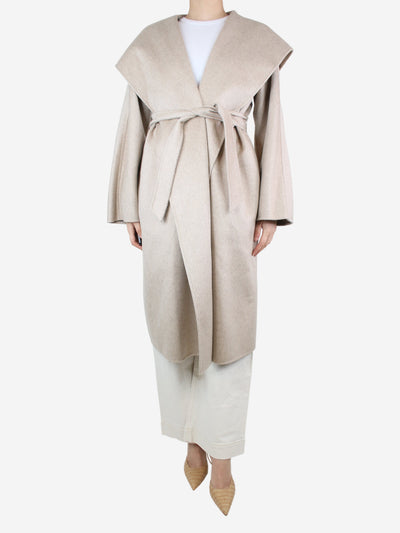 Neutral cashmere hooded coat - size UK 12 Coats & Jackets Max Mara 