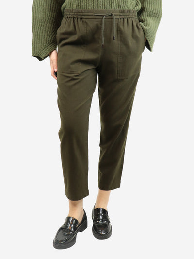 Green elasticated waist wool trousers - size S Trousers Bamford 