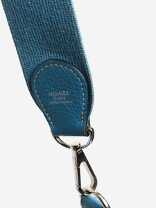 Hermes Bleu Jean Evelyne PM bag in Clemence leather