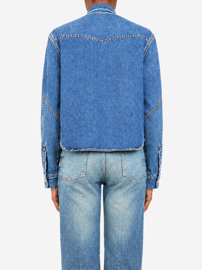 Blue denim cropped Western shirt - size XS Tops Citizens of Humanity 