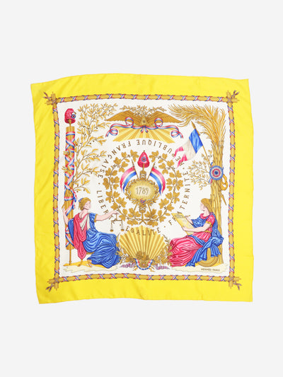 Yellow silk scarf Scarves Hermes 