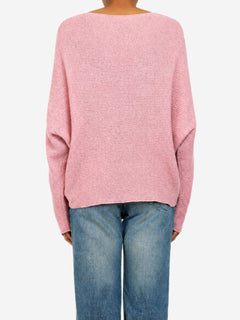 Pink cashmere and silk boatneck knit jumper - size XS Knitwear Ralph Lauren 
