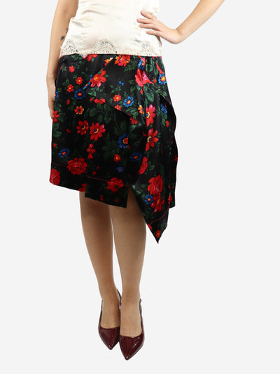 Black floral midi skirt - size UK 10 Skirts Celine 