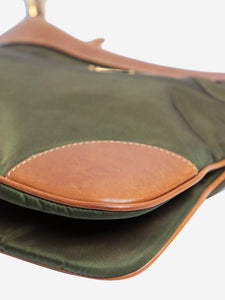 Prada Prada Khaki nylon and leather shoulder bag