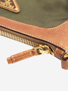 Prada Prada Khaki nylon and leather shoulder bag
