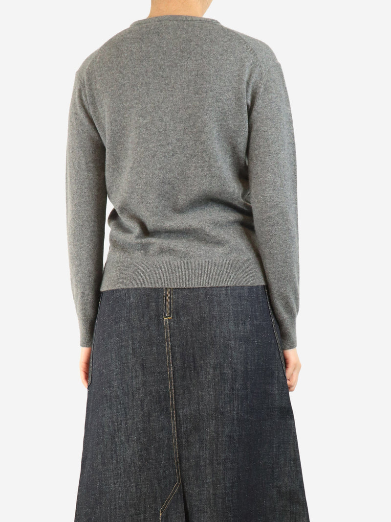 Grey cashmere v-neck jumper - size S Knitwear Theory 