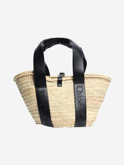 Neutral Sense raffia and leather tote bag Tote Bags Chloe 