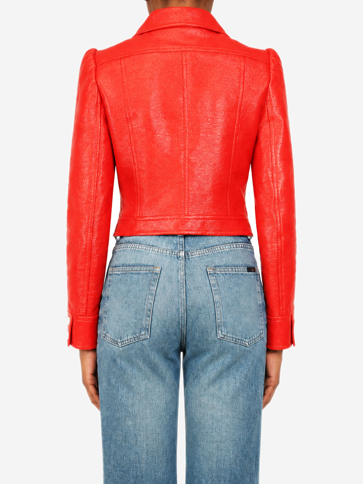 Red Re-Edition vinyl jacket - size UK 8 Coats & Jackets Courreges 
