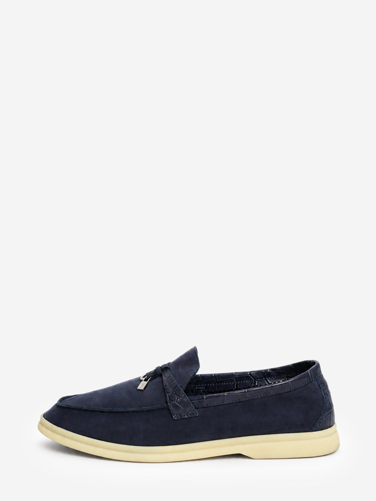 Navy suede Summer Charms Walk loafers - size EU 39.5 Shoes Loro Piana 