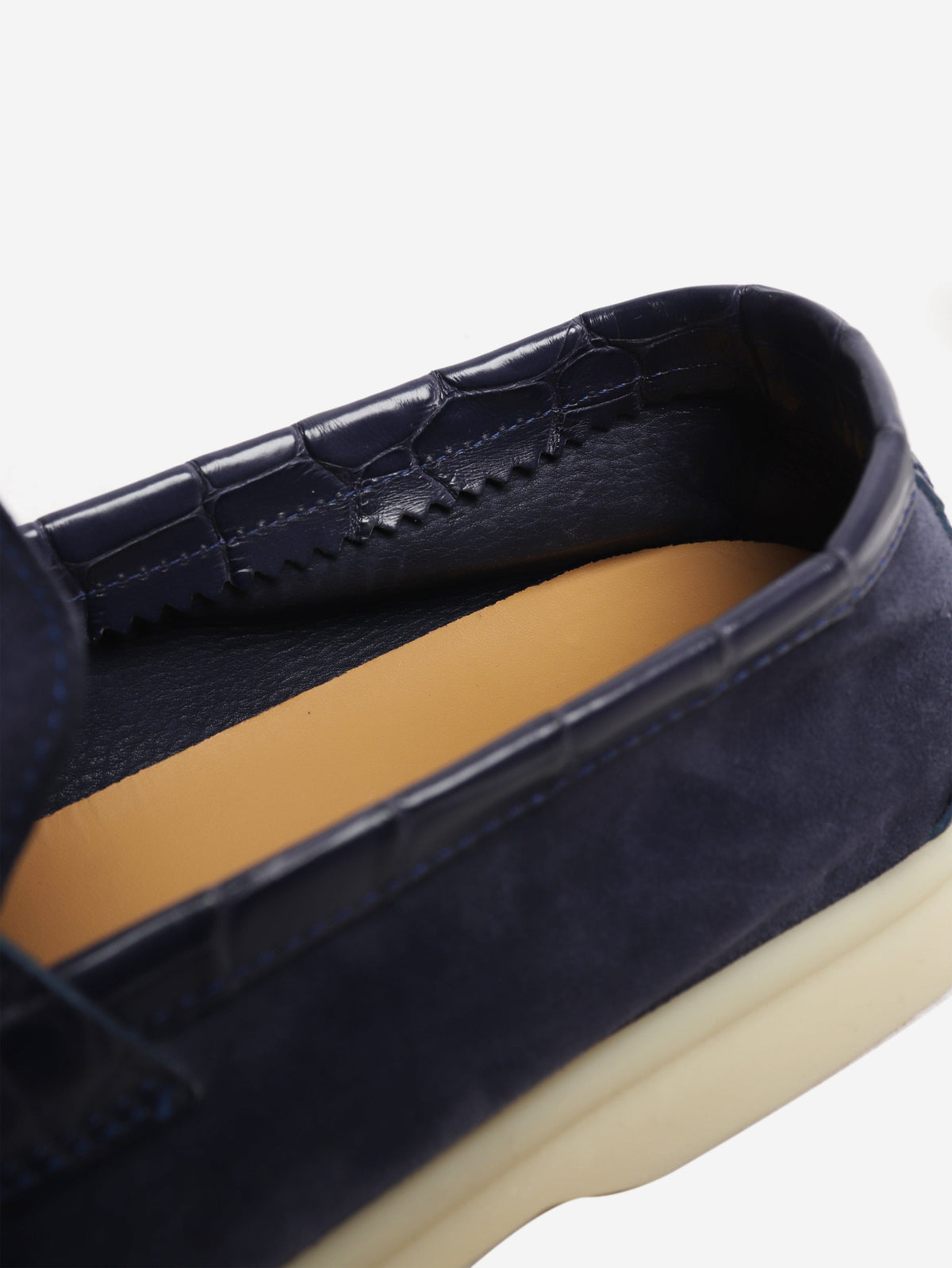 Navy suede Summer Charms Walk loafers - size EU 39.5 Shoes Loro Piana 