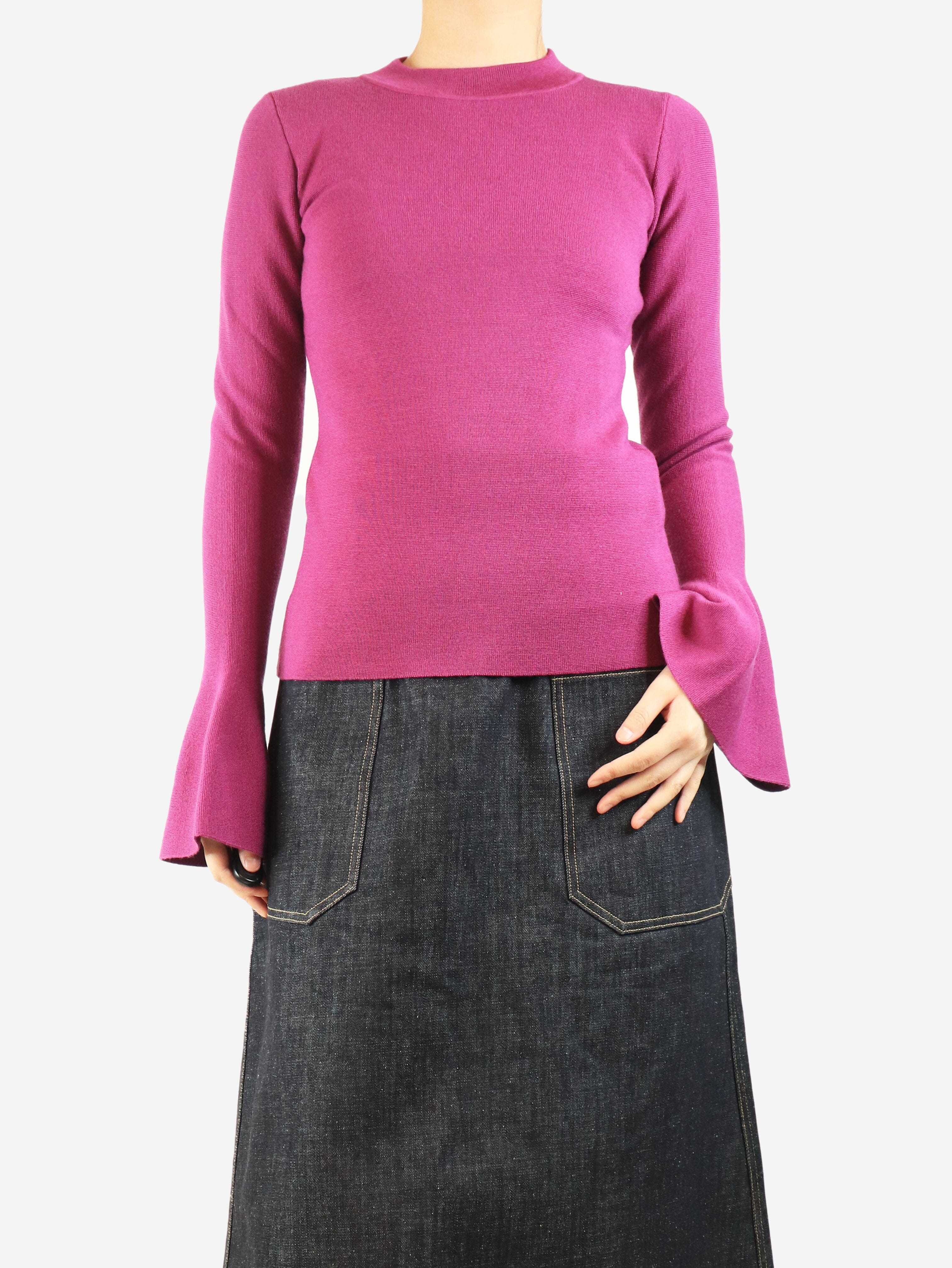 Purple flare-sleeved jumper - size M Knitwear Destree 