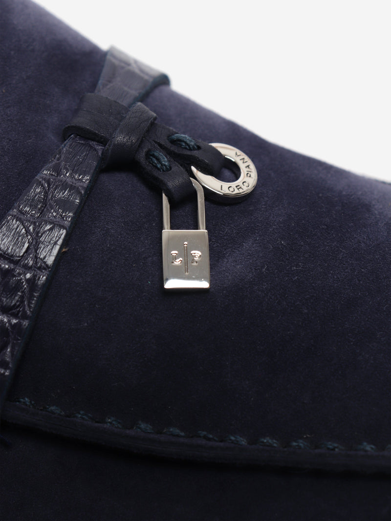 Navy suede Summer Charms Walk loafers - size EU 39.5 Shoes Loro Piana 