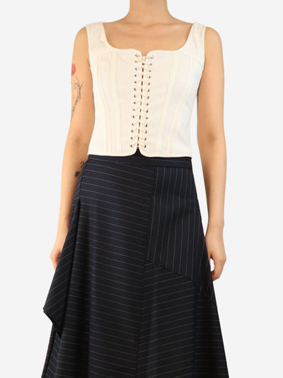 Cream lace up bustier - size UK 12 Tops Ralph Lauren 