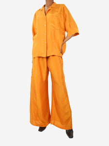 Forte Forte Orange silk trousers - size UK 12