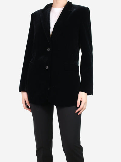 Black velvet draped jacket - size UK 8 Coats & Jackets Theory 