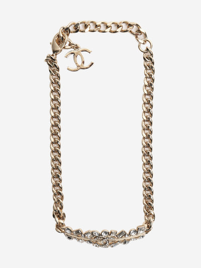 Gold CC diamante choker Necklaces Chanel 