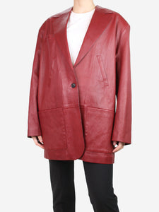 Stouls Maroon leather jacket - size S