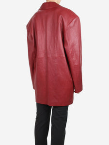 Stouls Maroon leather jacket - size S