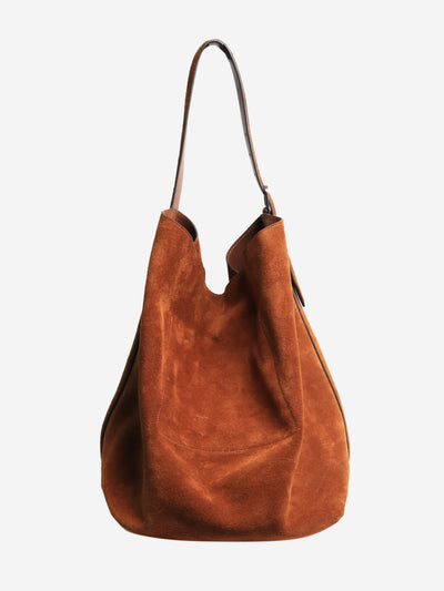 Brown Belted suede tote bag Tote Bags Toteme 